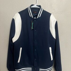 Diamond Supply Co. Varsity RX Navy and White Bomber Jacket